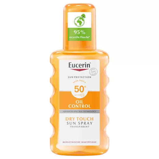 Eucerin Sun Oil Control Dry Touch színtelen napozó spray SPF50 200 ml