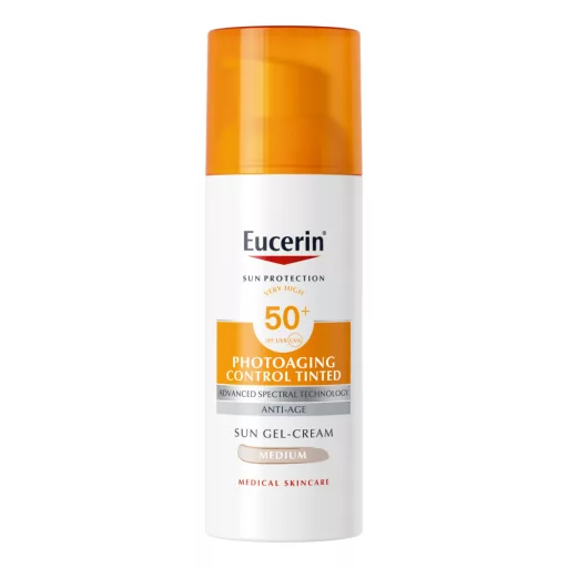 Eucerin Sun Photoaging Control Színezett napozó krém arcra medium SPF50+ 50 ml