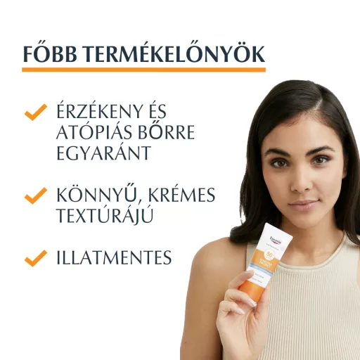 Eucerin Sun Sensitive Protect Napozó krém arcra SPF50+ 50 ml