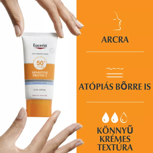 Eucerin Sun Sensitive Protect Napozó krém arcra SPF50+ 50 ml