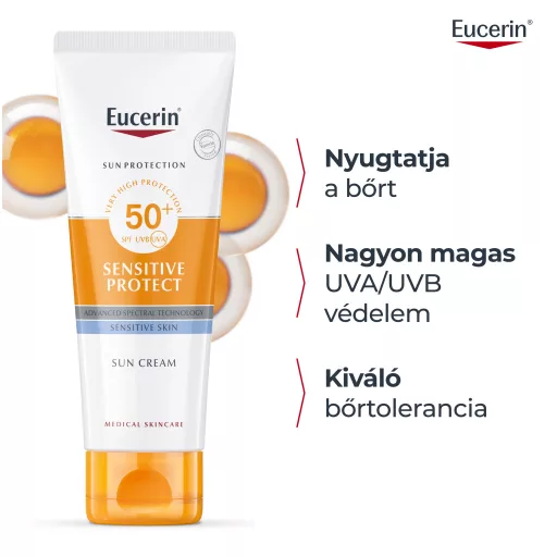 Eucerin Sun Sensitive Protect Napozó krém arcra SPF50+ 50 ml