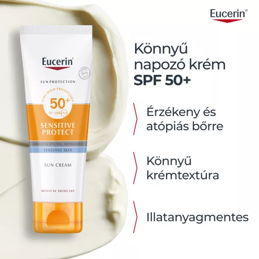 Eucerin Sun Sensitive Protect Napozó krém arcra SPF50+ 50 ml