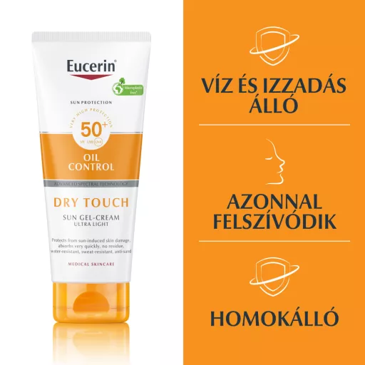 Eucerin Sun Oil Control Dry Touch napozó krém-gél testre SPF50+ 200 ml