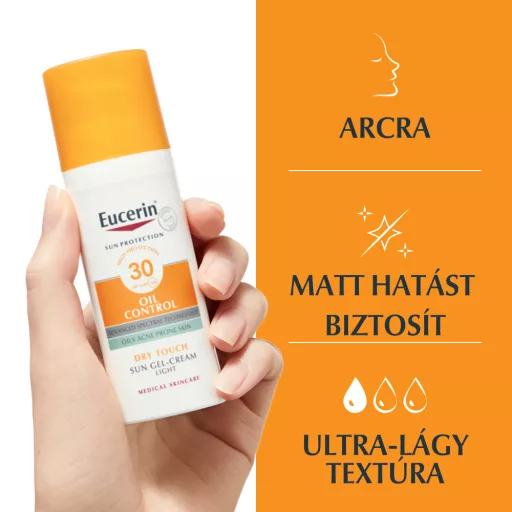 Eucerin Sun Oil Control napozó gél-krém arcra SPF30 50 ml