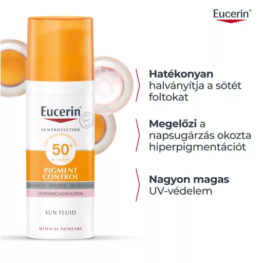 Eucerin Sun Pigment Control napozó fluid arcra SPF50+ 50 ml