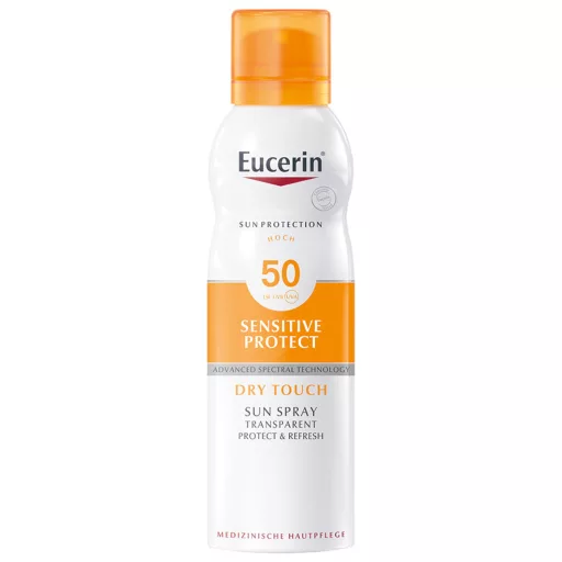 Eucerin Sun Oil Control Dry Touch színtelen napozó aerosol spray SPF50 200 ml