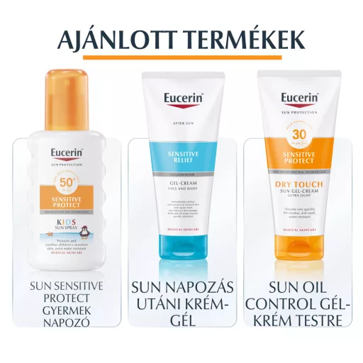 Eucerin Sun Oil Control Dry Touch színtelen napozó aerosol spray SPF50 200 ml