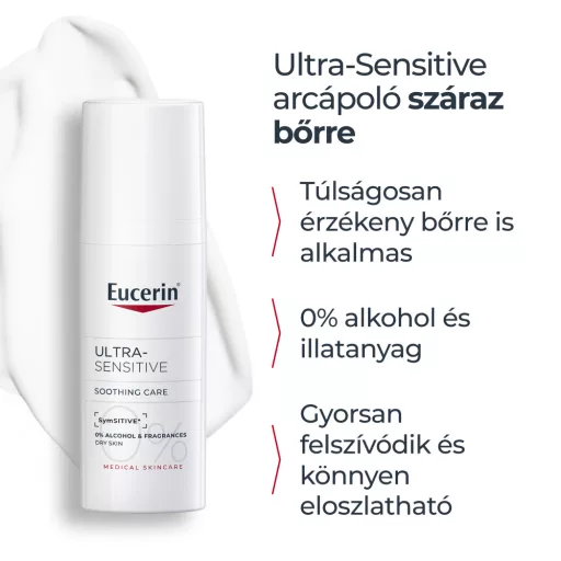 Eucerin UltraSensitive arcápoló krém száraz bőrre 50 ml