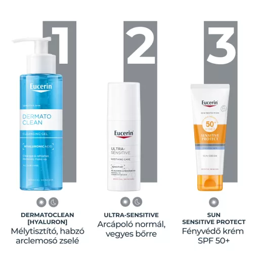 Eucerin UltraSensitive arcápoló krém normál, vegyes bőrre 50 ml