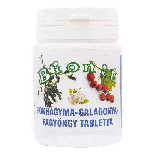 Bionit Fokhagyma-galagonya-fagyöngy tabletta 90 db