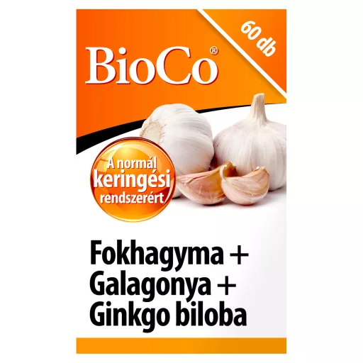 Bioco Fokhagyma Galagonya Ginkgo biloba tabletta 60 db