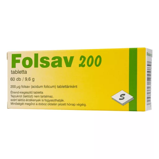 Selenium Pharma Folsav 200 tabletta 60 db