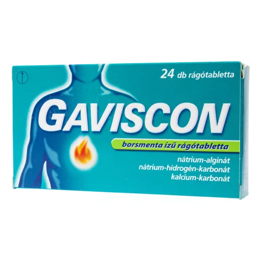 Gaviscon rágótabletta borsmenta ízű 24 db
