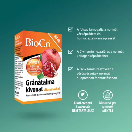 Bioco Gránátalma kivonat vitaminokkal tabletta 80 db
