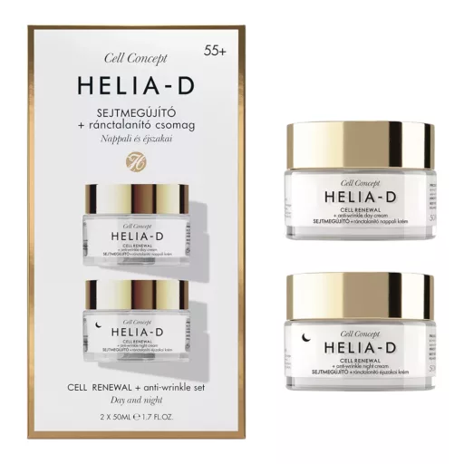 Helia-D Cell Concept Sejtmegújító +Ránctalanító arckrém 55+ 50+50 ml (ajándék csomag)