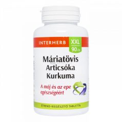 Interherb XXL máriatövis, articsóka, kurkuma tabletta 90 db 