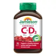   Jamieson C-vitamin 500 mg +D3-vitamin 500Iu szopogató tabletta 75 db
