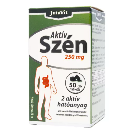 JutaVit Aktív Szén tabletta 250 mg 50 db