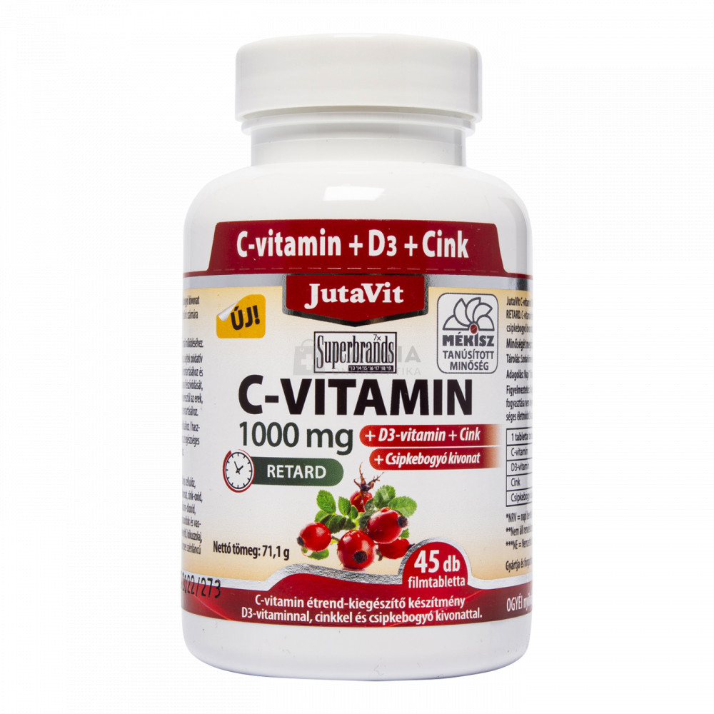 Jutavit C-vitamin 1000 mg D3-vitamin +csipkebogyó +cink film