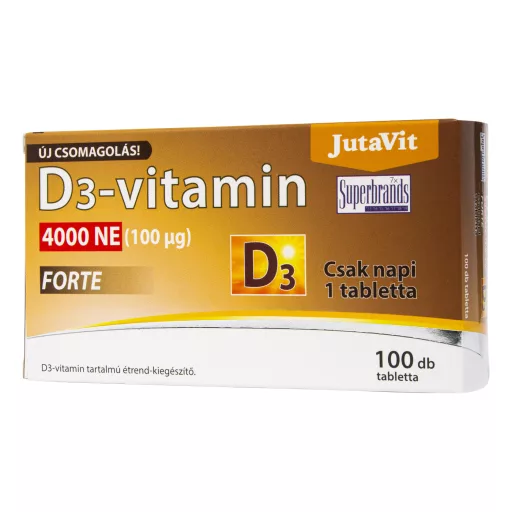 JutaVit D3-vitamin 4000NE Forte étrend-kiegészítő tabletta 100 db