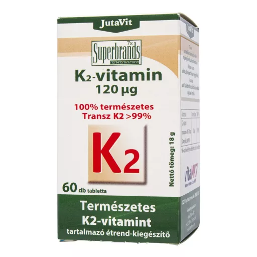 JutaVit K2 vitamin 120 mcg étrend-kiegészítő tabletta 60 db