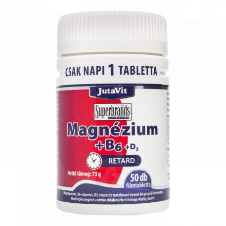 JutaVit Magnézium+B6+D3-vitamin filmtabletta 50 db