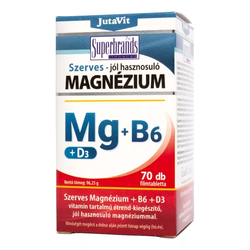 Jutavit Szerves Magnézium+B6+D3 filmtabletta 70 db