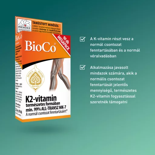 Bioco K2 Vitamin tabletta 90 db