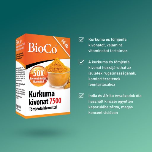 Bioco Kurkuma Tömjénfa kivonat kapszula 60 db