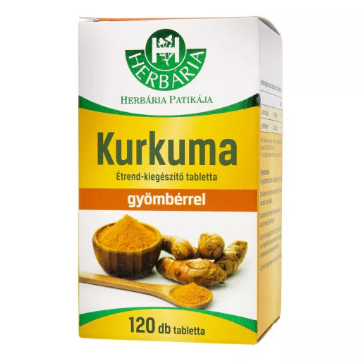 Herbária Kurkuma tabletta gyömbérrel 120 db