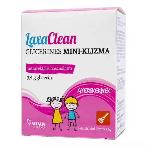 LaxaClean glicerines Mini-Klizma gyermekeknek 6 x 6 g