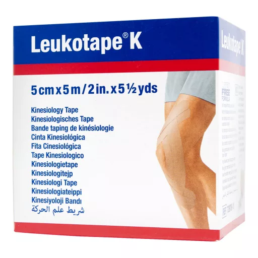 Leukotape K bézs kineziológiai tapasz 5 cm x 5 m
