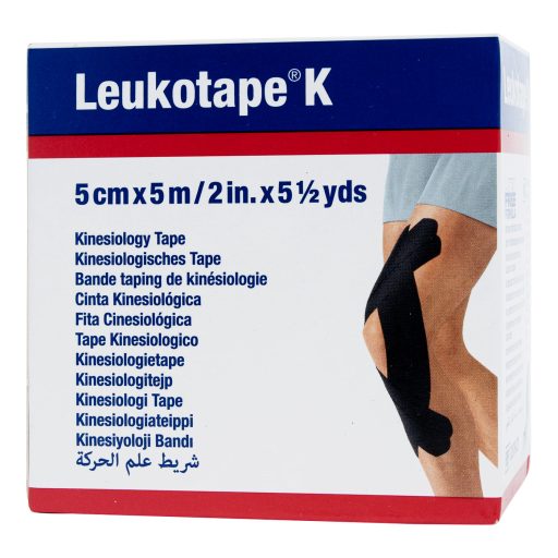 Leukotape fekete kineziológiai tapasz 5 cm x 5 m