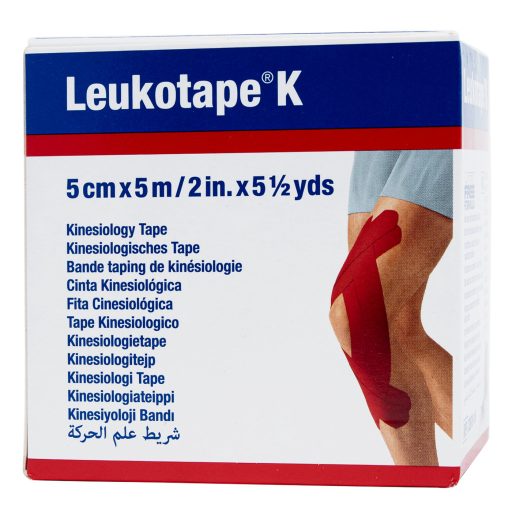 Leukotape piros kineziológiai tapasz 5 cm x 5 m