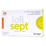 Lolisept 3 mg narancs-méz ízű szopogató tabletta 24 db