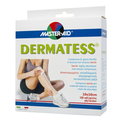 Master-Aid Dermatess Standard Mull-Lap steril kötszer 10 x 10 cm 100 db