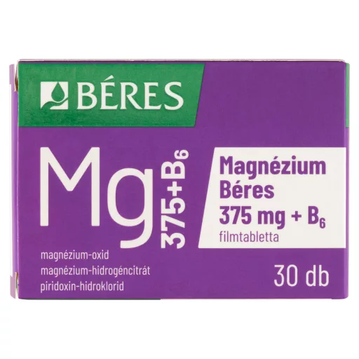 Béres Magnézium 375 mg + B6 filmtabletta 30 db