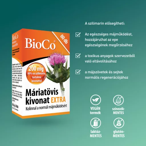 Bioco Máriatövis kivonat Extra tabletta 80 db 