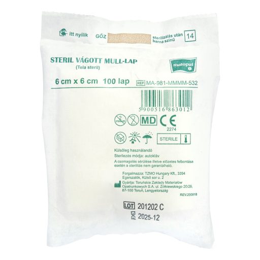 Matopat mull-lap 6 x 6 cm 100 db