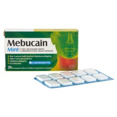 Mebucain Mint 2 mg / 1 mg szopogató tabletta 20 db