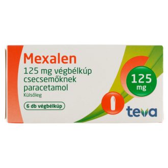 Mexalen 125 mg végbélkúp csecsemőknek 6 db
