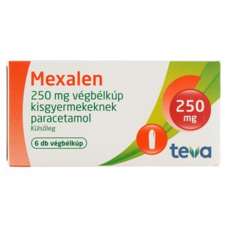 Mexalen 250 mg végbélkúp kisgyermekeknek 6 db