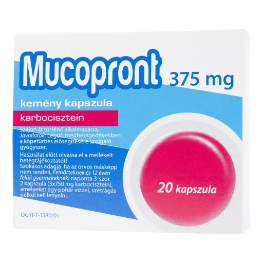 Mucopront 375 mg kemény kapszula 20 db