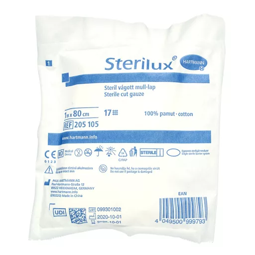 Hartmann Sterilux Steril Mull-lap 1 m x 80 cm 1 db