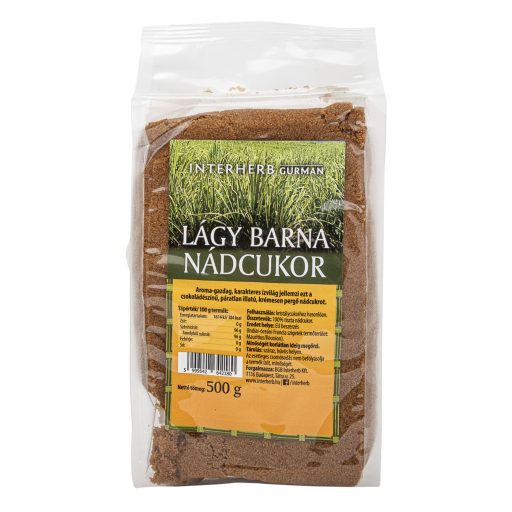 Interherb Gurman lágy barna nádcukor 500 g