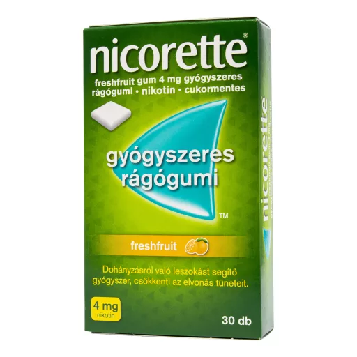 Nicorette Freshfruit 4 mg gyógyszeres rágógumi 30 db