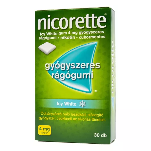 Nicorette Icy White 4 mg gyógyszeres rágógumi 30 db