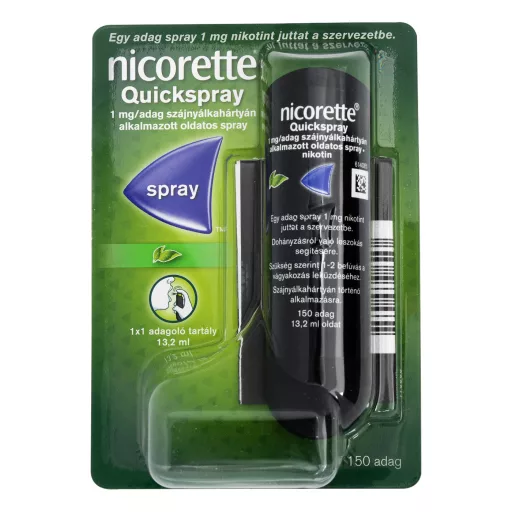 Nicorette Quickspray 1 mg/adag szájnyálkahártyán alkalmazott spray 1 db
