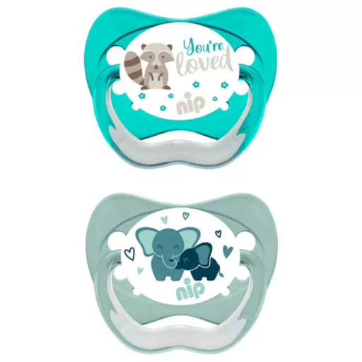 Nip Family szilikon játszócumi 0-6 hónapos korig 2db - többféle