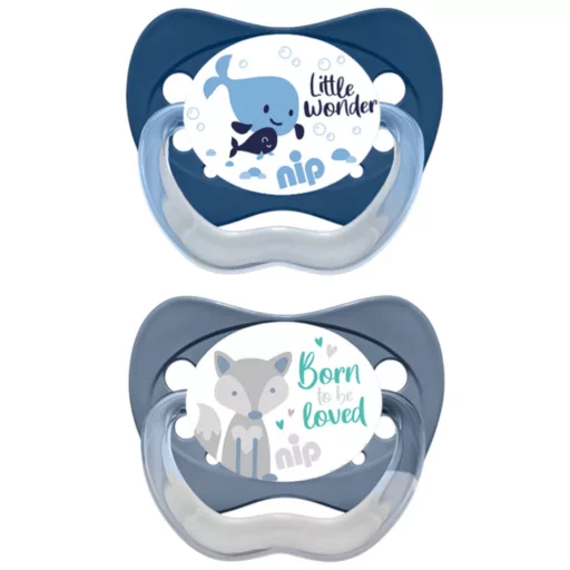 Nip Family szilikon játszócumi 0-6 hónapos korig 2db - többféle